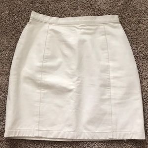 White leather skirt